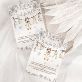 Vinterneutrala kläder Babyshowerböcker för bebisar Tilläggskort