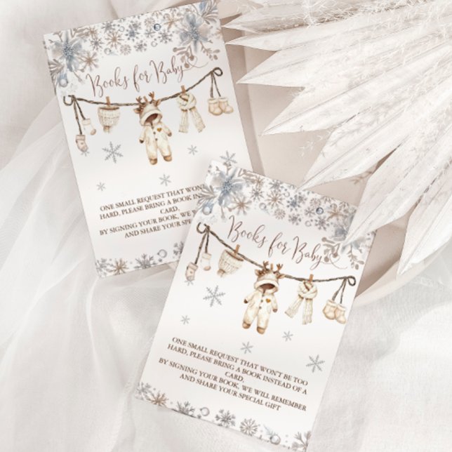 Vinterneutrala kläder Babyshowerböcker för bebisar Tilläggskort (Skapare uppladdad)