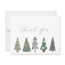 Vinternordiska Julgranar Tackkort-kort