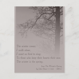 Vintern's Vår CC0373 Poetry Vykort