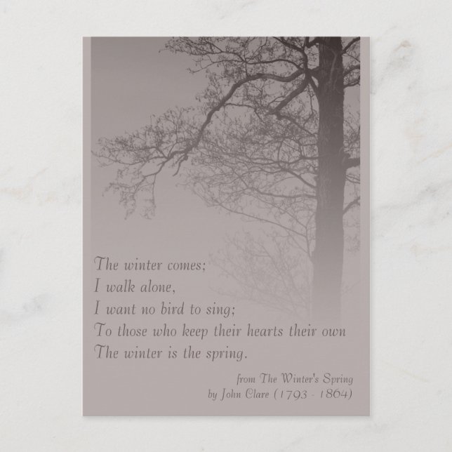 Vintern's Vår CC0373 Poetry Vykort (Framsida)