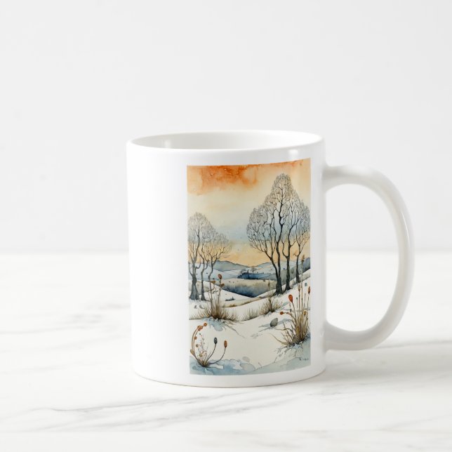 Vinterns viskande fröbaljor dekal  kaffemugg (Höger)