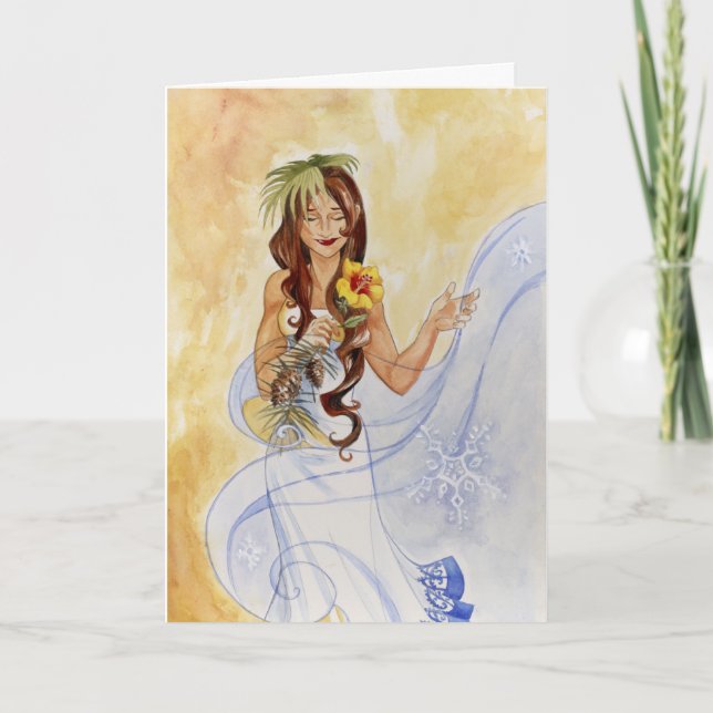 Vinterönskemål, kort för sommarlandhelgdag (Framsida)