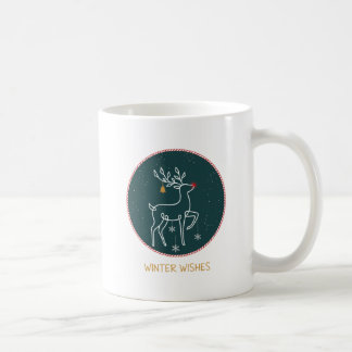 Vinterönskningar – Festiv Ren Julmugg Kaffemugg