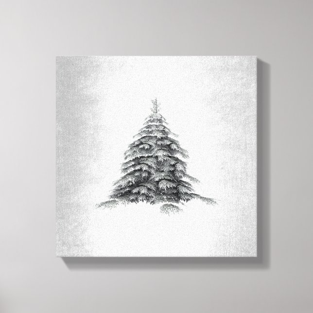 Vinterpåfrestningar minimalism Modern Art Canvastryck (Framsida)