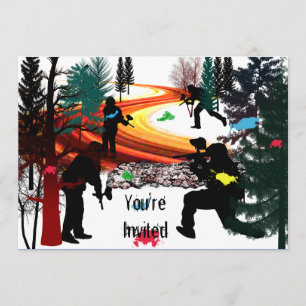 VinterPaintball i skogen Inbjudningar