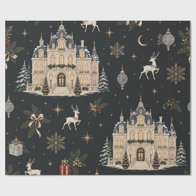 Vinterpalats Träkols Julpresentpapper Presentpapper (Platt)