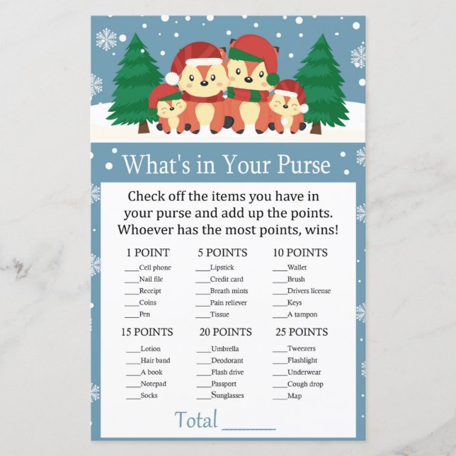 Vinterpäls Vad har du i handväskan spel (Framsida)