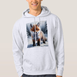 Vinterpälsunge i snöhoodie för män och kvinnor hoodie