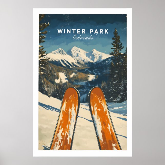 Vinterpark Ski-poster - Colorado 1 Poster (Framsidan)