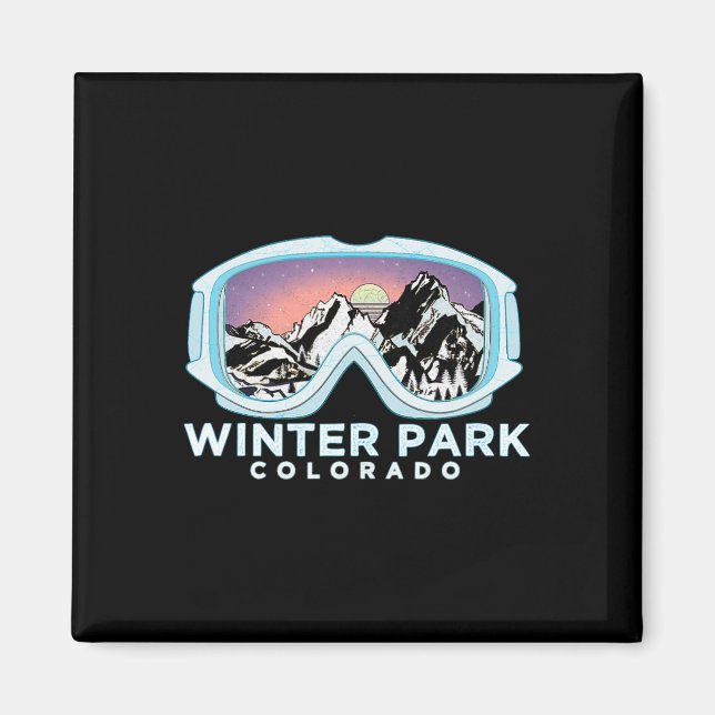Vinterpark Skidesign Winter Park  Magnet (Framsidan)