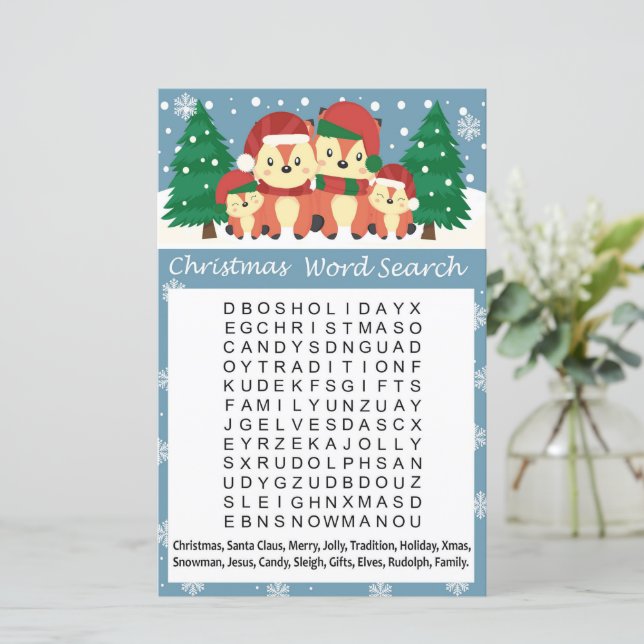 Vinterpärl jul ordsök spel (Stående Fram)