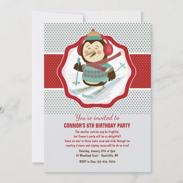 Vinterpartsinbjudan Inbjudningar (Framsida)