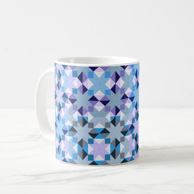 Vinterpatchwork star kaffemugg (Framsida vänster)