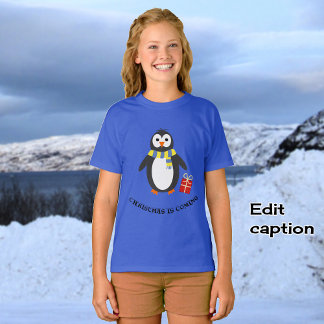 Vinterpenguin söt lekande t shirt