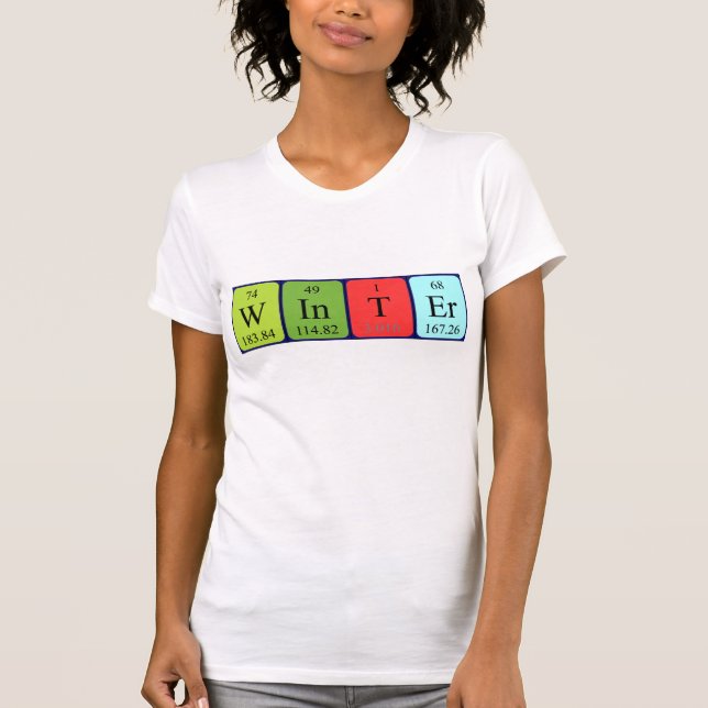 Vinterperiodisk skjorta bord namn t-shirt (Framsida)