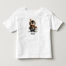 Vinterpingvin med snömannedesign t shirt