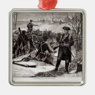 Vinterplats på den kontinentala arméencampmenten julgransprydnad metall