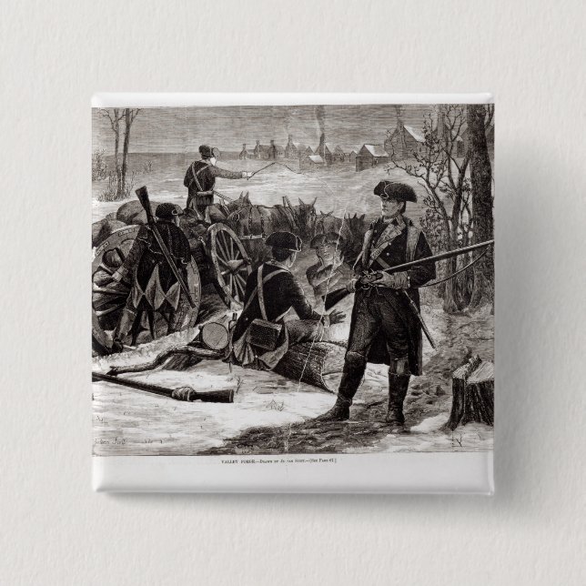 Vinterplats på den kontinentala arméencampmenten knapp (Framsida)