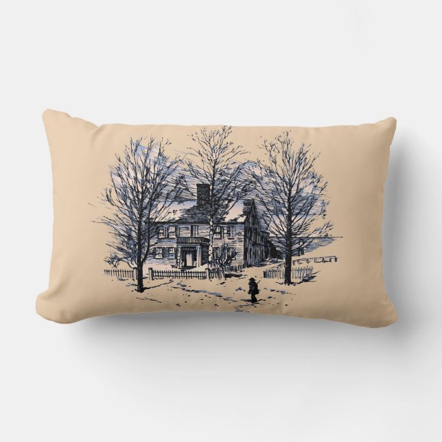 Vinterpolyesterlumbaren kudder 13" X 21 ", Lumbarkudde (Framsida)