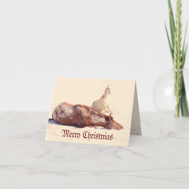 Vinterponenter i Snö Helgkort (Framsida)