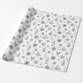 Vinterpresentpapper - Snö + Skiffer Presentpapper