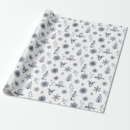 Vinterpresentpapper - Snö + Skymning Presentpapper