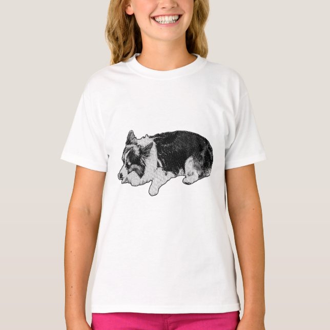vinterprick lugn, corgi t shirt (Framsida)