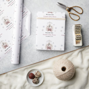 Vinterprinsessa En liten svan Baby Shower Presentpapper