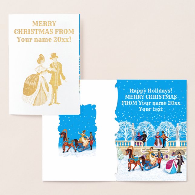 Vinterpromenad Folierat Kort (Display)