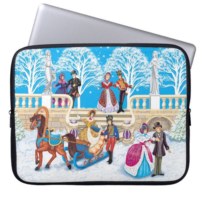 Vinterpromenad Laptop Sleeve (Framsidan)