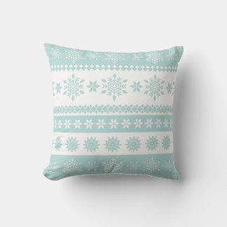 Vinterpulver Blue White Snowflake-jul Kudde