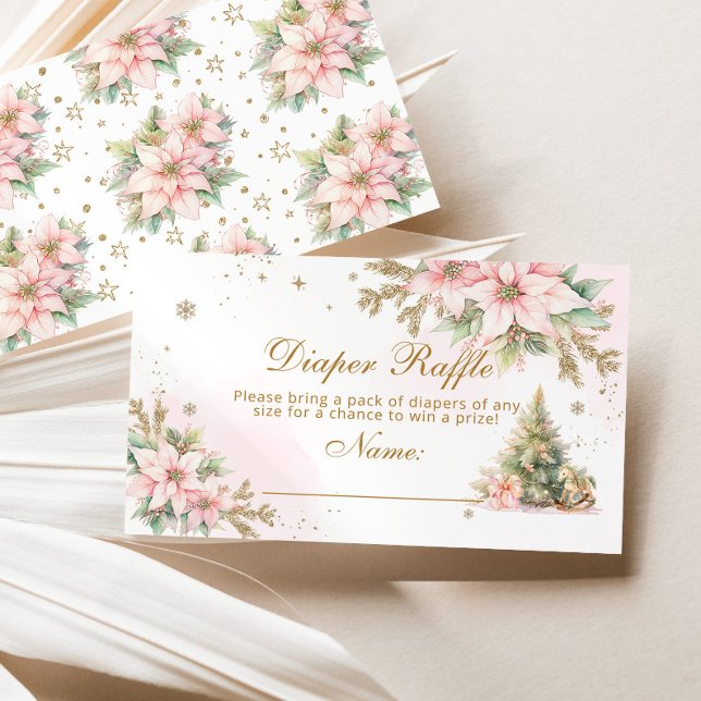 Vinterraffel rosa Julgran biljett Tilläggskort (Skapare uppladdad)