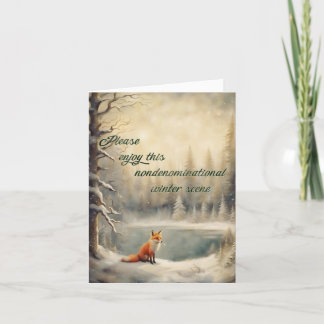 Vinterräv Icke-konfessionell hälsning för hedninga Kort