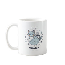 Vinterräv Kaffe Mugg – Söt Snöflinga Keramik Mugg
