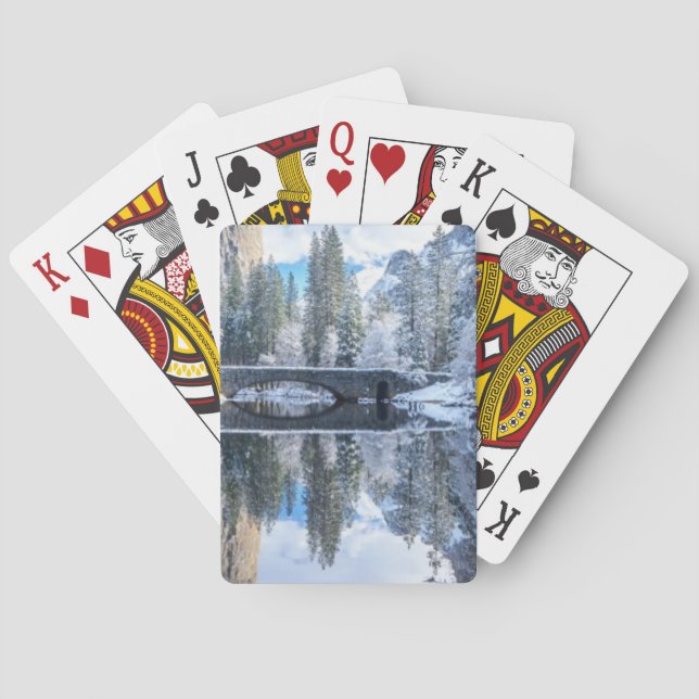 Vinterreflektion i Yosemite Kortlek (Baksidan)