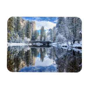 Vinterreflektion i Yosemite Magnet