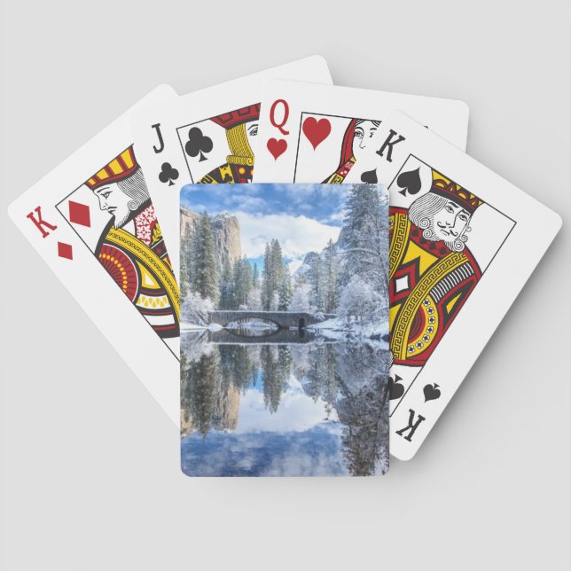 Vinterreflexion på Yosemite Casinokort (Baksidan)