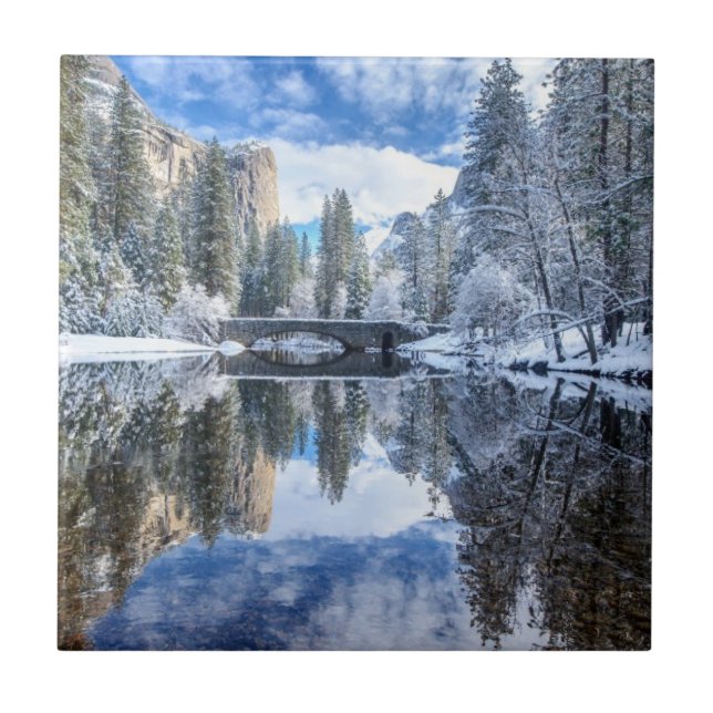 Vinterreflexion på Yosemite Kakelplatta (Framsidan)