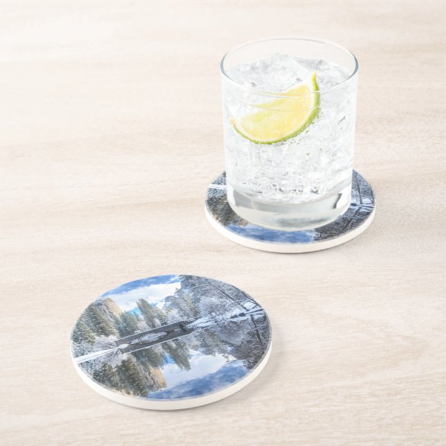 Vinterreflexion på Yosemite Underlägg Sandsten (Sidan)