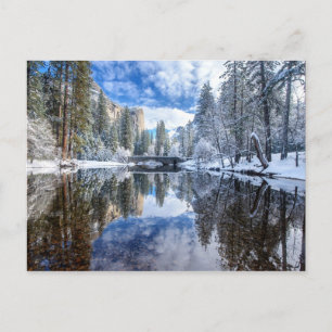 Vinterreflexion på Yosemite Vykort