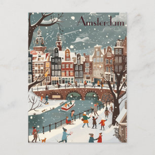Vinterresor till Amsterdam Vykort