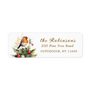 Vinterröd Robinjul Returadress Etikett