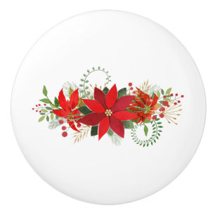 Vinterröd vit julstjärna semesterblomma knopp