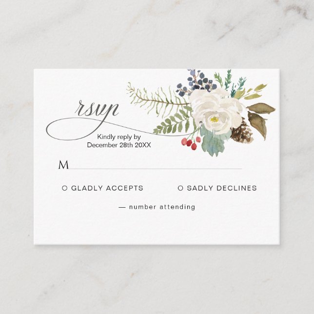 Vinterros Pinery RSVP Tilläggskort (Framsida)