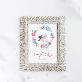 Vinterrosafärgad dekoration för baby shower inbjudningar