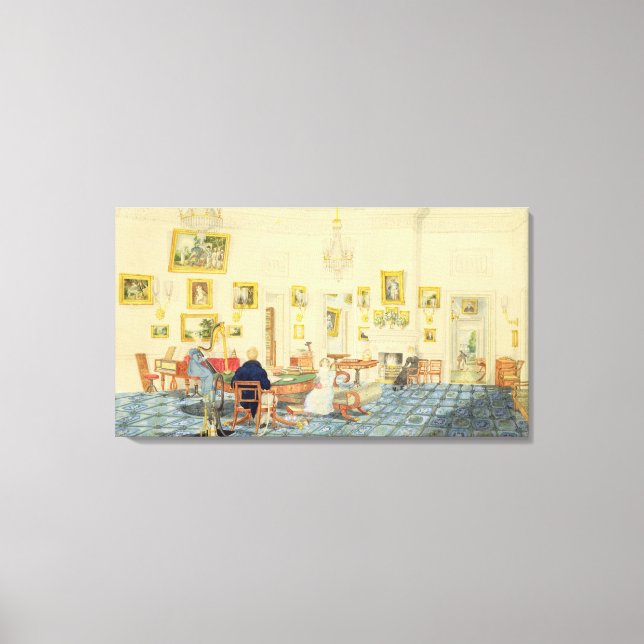 Vinterrummet i konstnärshuset i Patna, i Canvastryck (Framsida)