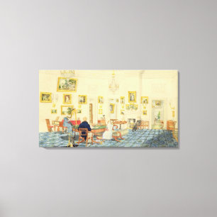 Vinterrummet i konstnärshuset i Patna, i Canvastryck