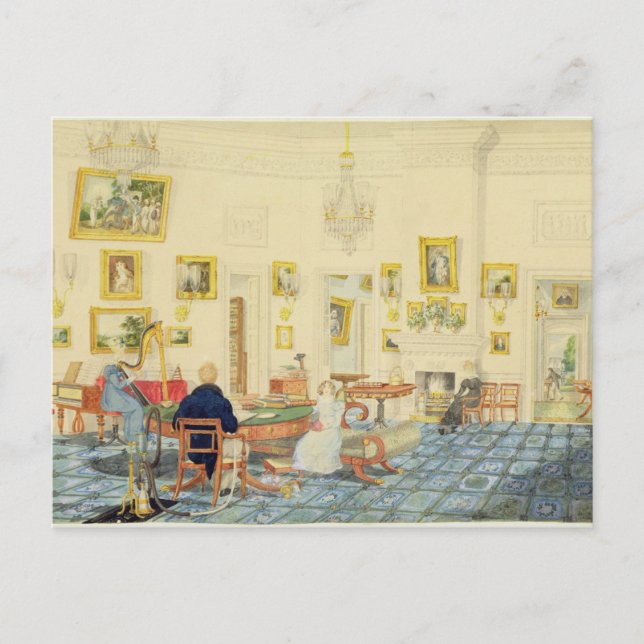 Vinterrummet i konstnärshuset i Patna, i Vykort (Framsida)