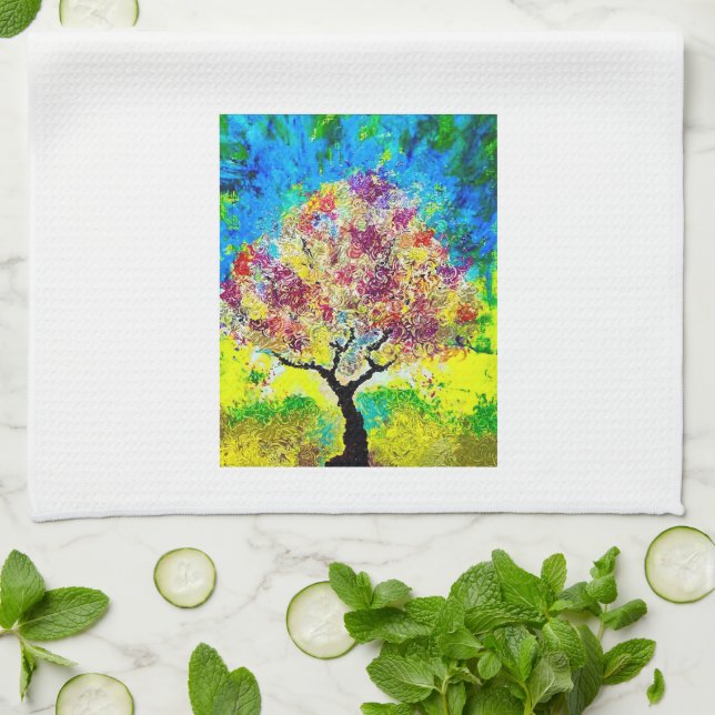 Vinters inflygningslätt kökshandduk (Vikta)